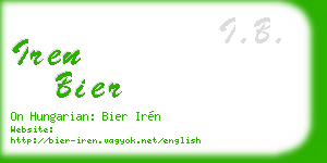iren bier business card